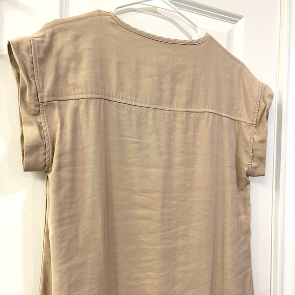 AMS PURE khaki Dolman Sleeve Button Down Dress - Picture 10 of 11